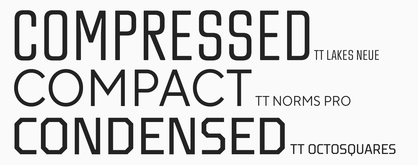 On Reverse Sides: Large and Slender Fonts