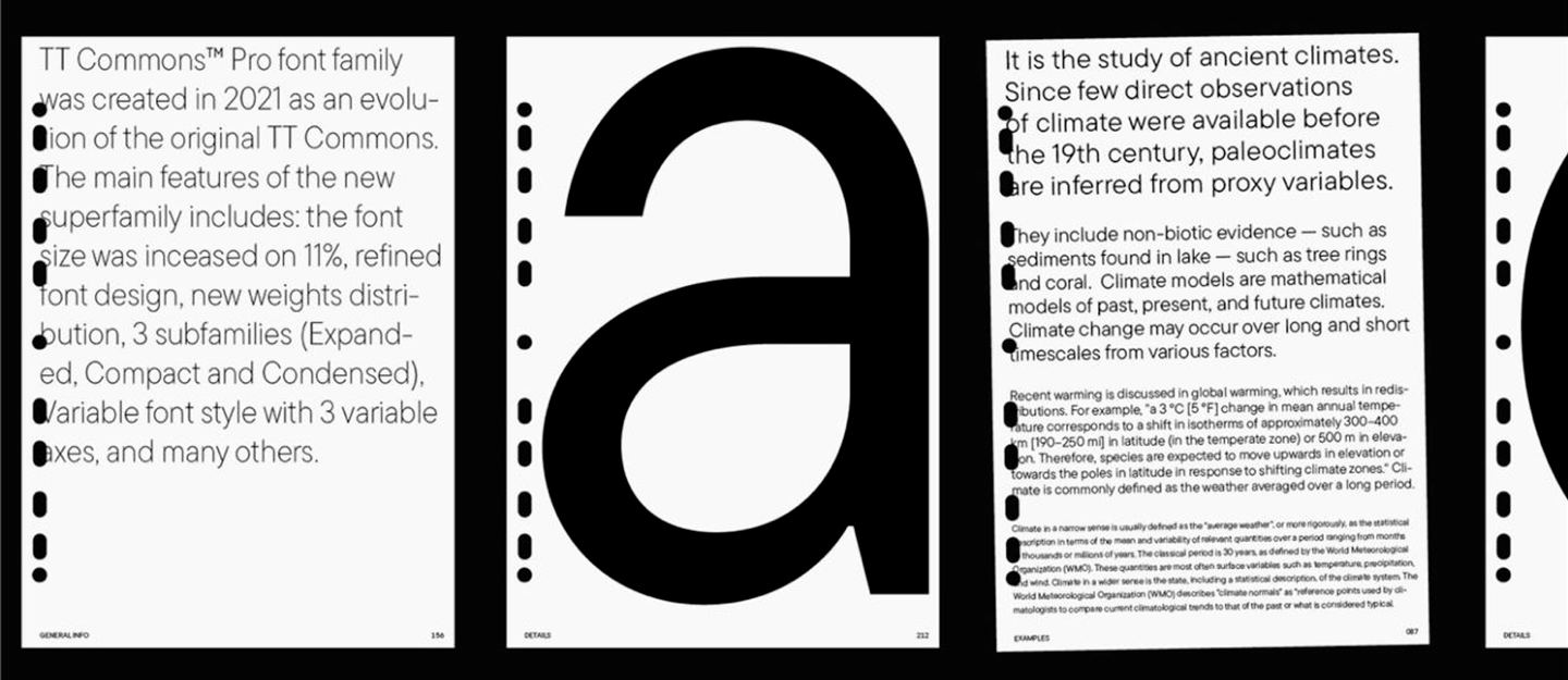 On Reverse Sides: Large and Slender Fonts