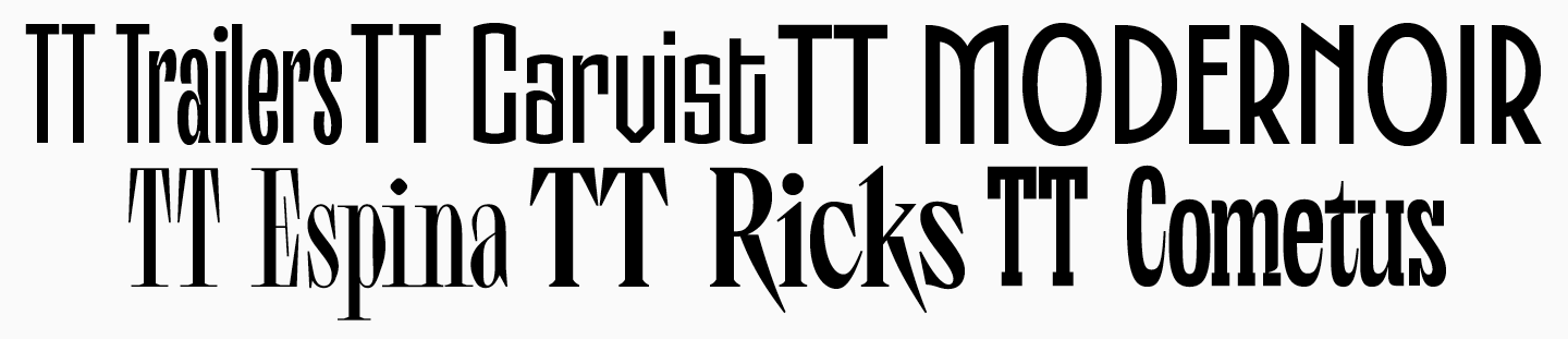 On Reverse Sides: Large and Slender Fonts