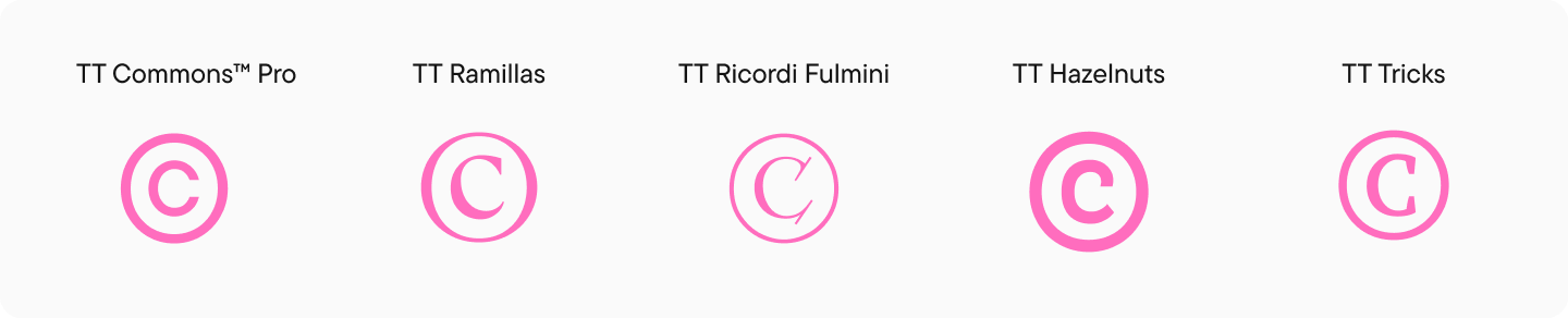 Particular Characters and Punctuation Marks in Fonts: Information to Typographical Symbols